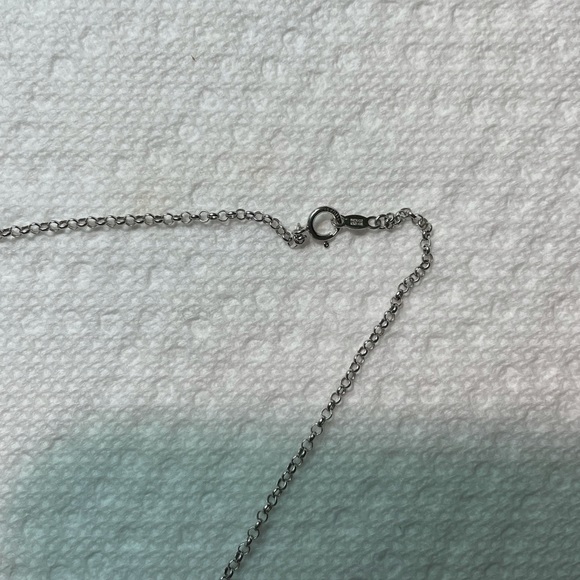 10K White Gold Sky Blue Topaz Station Necklace - Picture 8 of 8